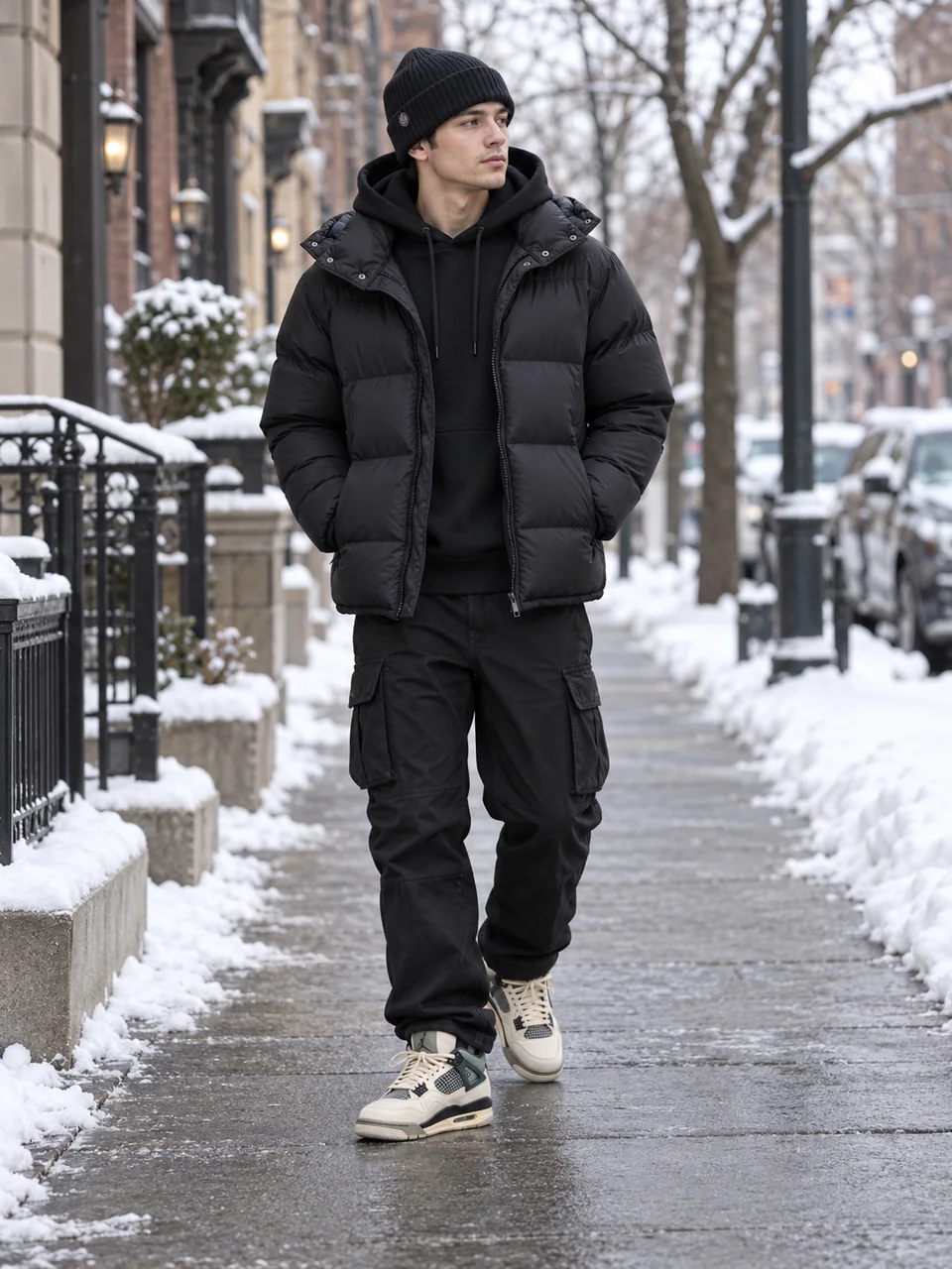 Black winter outfit idea