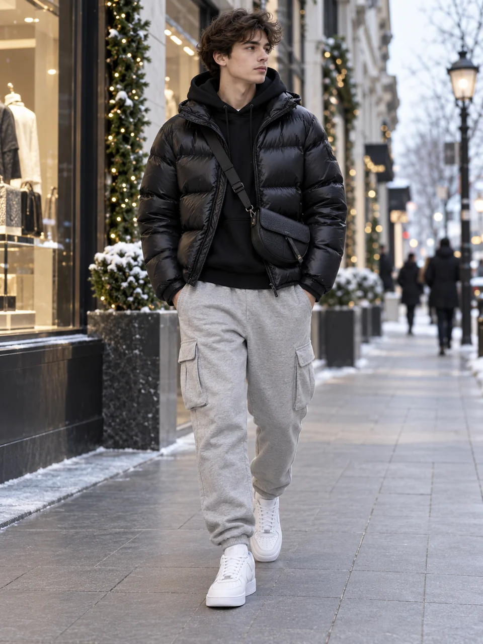 Casual sneaker outfit idea